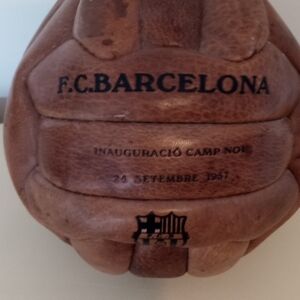 Vintage F.C. Barcelona Leather Soccer Ball